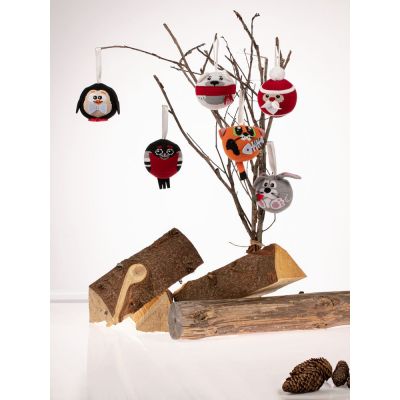 Елочный шар «Заяц с морковкой»-4