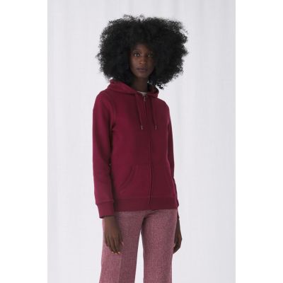 Толстовка на молнии с капюшоном женская Queen, белая-2