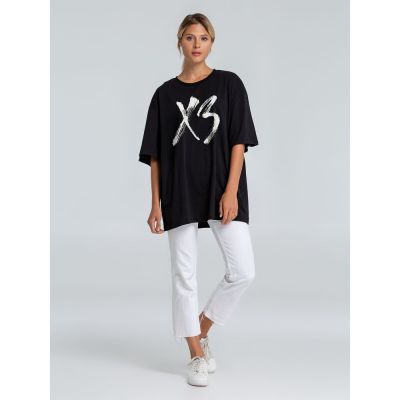 Футболка оверсайз «ХЗ», черная-1
