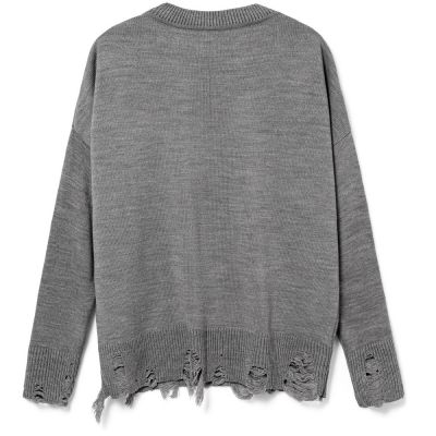 Джемпер оверсайз унисекс Grunge, серый-1