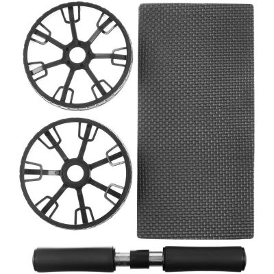 Ролик для пресса с ковриком Presswork, черный-1