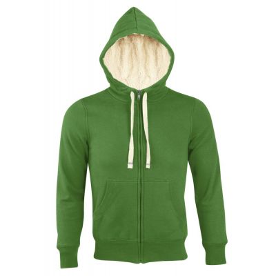 Толстовка унисекс на молнии Sherpa 280, ярко-зеленая-0