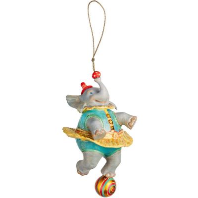 Набор из 3 елочных игрушек Circus Collection: барабанщик, акробат и слон-4