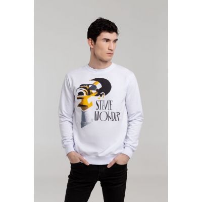 Толстовка «Меламед. Stevie Wonder», белая-0