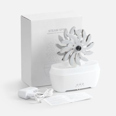 Увлажнитель-ароматизатор Steam Spin, белый с серым-5