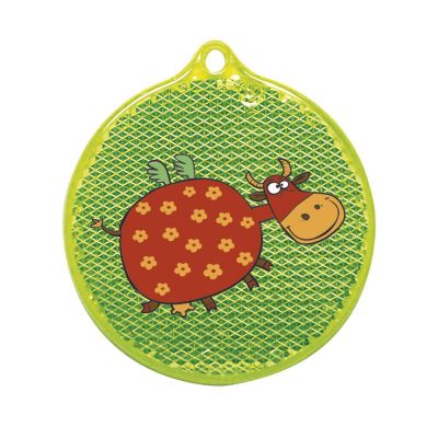 Пешеходный светоотражатель «Круг», неон-желтый-1