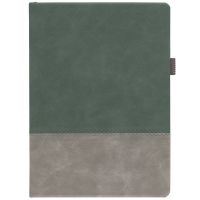Ежедневник Horizon, недатированный, серый с зеленым