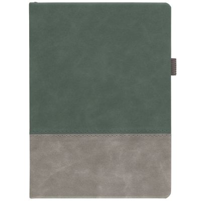 Ежедневник Horizon, недатированный, серый с зеленым-0