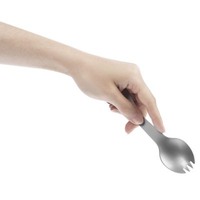 Походный столовый прибор Twin Win, стальной-3