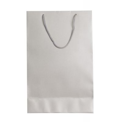 Пакет бумажный «Блеск», средний, серебристый-1