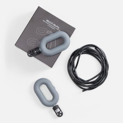 Мультифункциональная скакалка с эспандером Multi McFly, серая-6