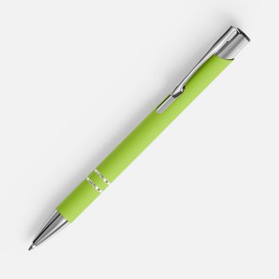 Ручка шариковая Keskus Soft Touch, зеленое яблоко-0