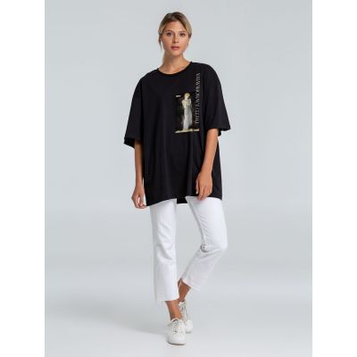 Футболка оверсайз I Need Ravnopraviya, черная-0