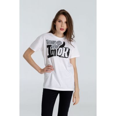 Футболка I'm OK, белая-4