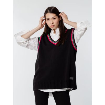 Жилет оверсайз унисекс Cornell в сумке, черный-9