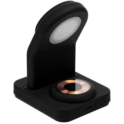 Зарядная станция с подсветкой Cooper Duo, черная-3