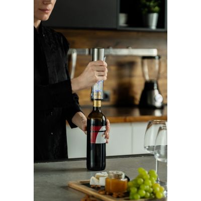 Винный набор Wine Diesel, серебристый-13