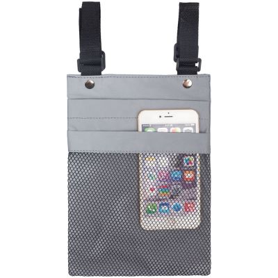 Велосумка Manifest из светоотражающей ткани, серая-3