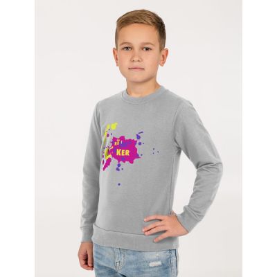 Свитшот детский «Пятно Мaker», серый меланж-3