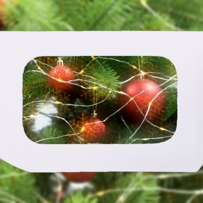 Новогодние 3D очки «Снежинки», голубые-2