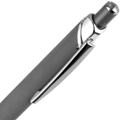 Ручка шариковая Chromos Soft Touch, серая-3
