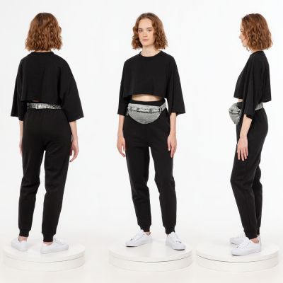 Поясная сумка W6, серая-5