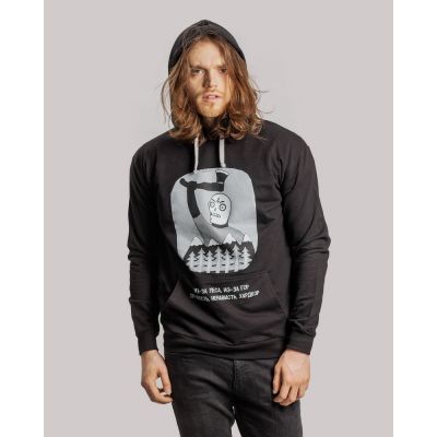 Толстовка с капюшоном «Хардкор», черная-4