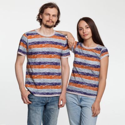 Футболка мужская Rayet двусторонняя, оранжевая с фиолетовым-10