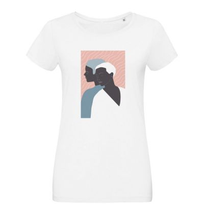 Футболка женская «Пара», белая-0