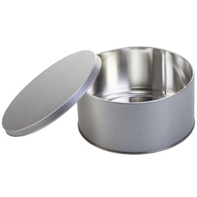 Коробка Pragmax M, круглая, серебристая-4