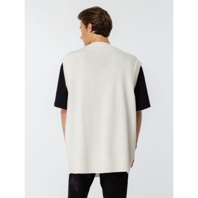 Жилет оверсайз унисекс Tad в сумке, молочно-белый-9