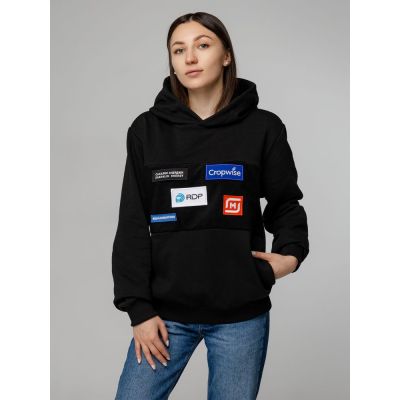 Худи унисекс Patch Catcher со вставкой из липучки, черное-11