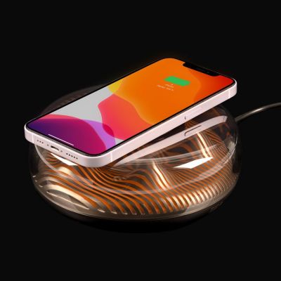 Станция для беспроводной зарядки с подсветкой apexPoint, черная-0