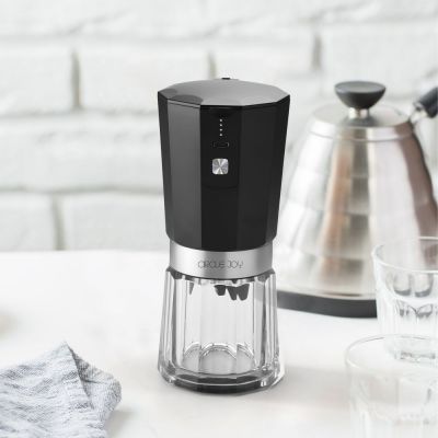 Портативная кофемолка Electric Coffee Grinder, черная с серебристым-6