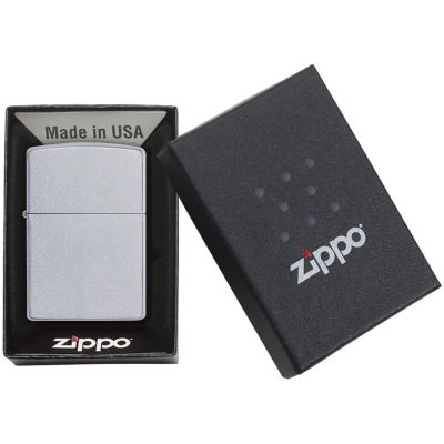 Зажигалка Zippo Classic Satin, серебристая-1