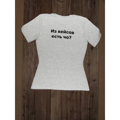 Футболка женская T-bolka Stretch Lady, серый меланж-3