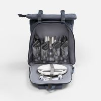 Набор для пикника Picnivo на 4 персоны, темно-серый меланж