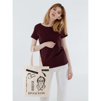 Холщовая сумка с термонаклейками «Культурные люди», неокрашенная-2