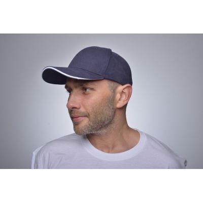 Бейсболка Unit Generic, красная с белым кантом-2