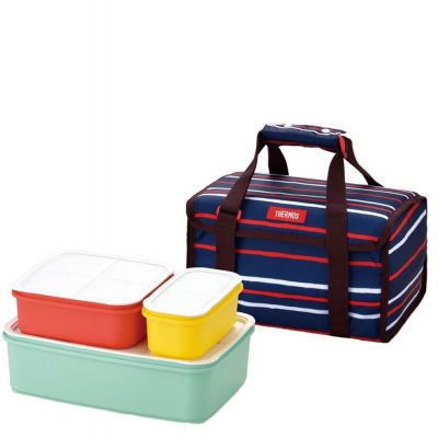 Набор ланчбоксов в термосумке Thermos DJF4003, темно-синий-0