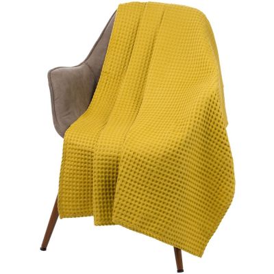 Плед Boho, горчичный-1