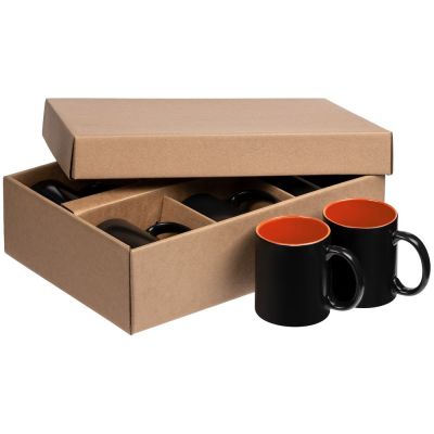 Набор из 6 кружек-хамелеонов On Display, оранжево-черный-1