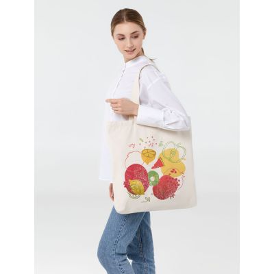 Холщовая сумка «Фрукты», неокрашенная-2