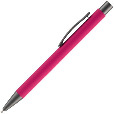 Ручка шариковая Atento Soft Touch, розовая-1