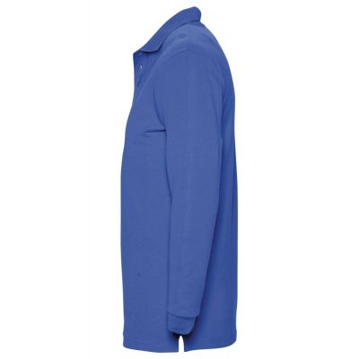 Рубашка поло мужская с длинным рукавом Winter II 210 ярко-синяя-2