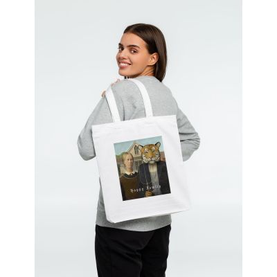 Холщовая сумка Happy Family, белая-1