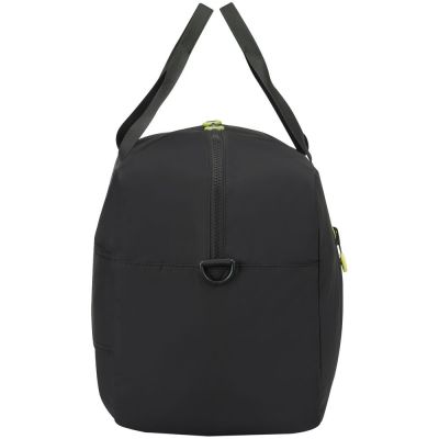 Сумка дорожная Compact Neon, черная с зеленым-3