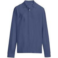 Рубашка поло унисекс с длинным рукавом Pacific LSL, синяя (джинс)