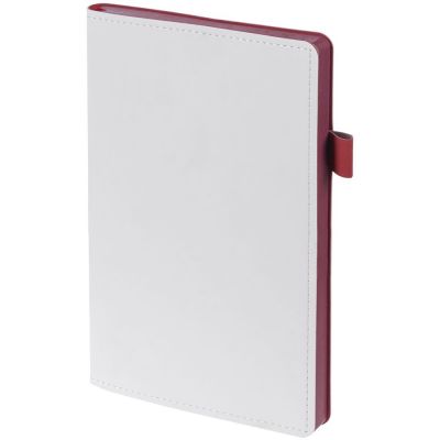 Ежедневник White Shall, недатированный, белый с красным-2