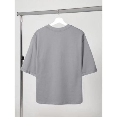 Футболка оверсайз унисекс Kosmos 2.0, светло-серая-1